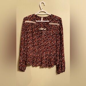 Gentle Fawn S long sleeve slighy cropped top